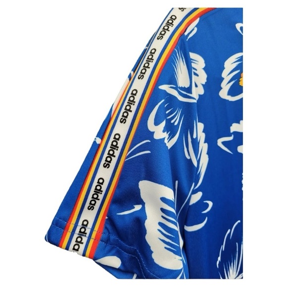 Adidas Farm Rio Womens Dress Mini Butterfly Print Blue Short Sleeves Size Large - Picture 2 of 6